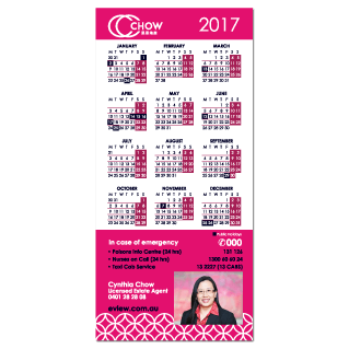 Calendar Fridge Magnet-99mm x 210mm