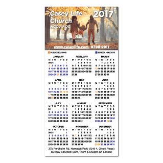 Calendar Fridge Magnet-72mm x 147mm